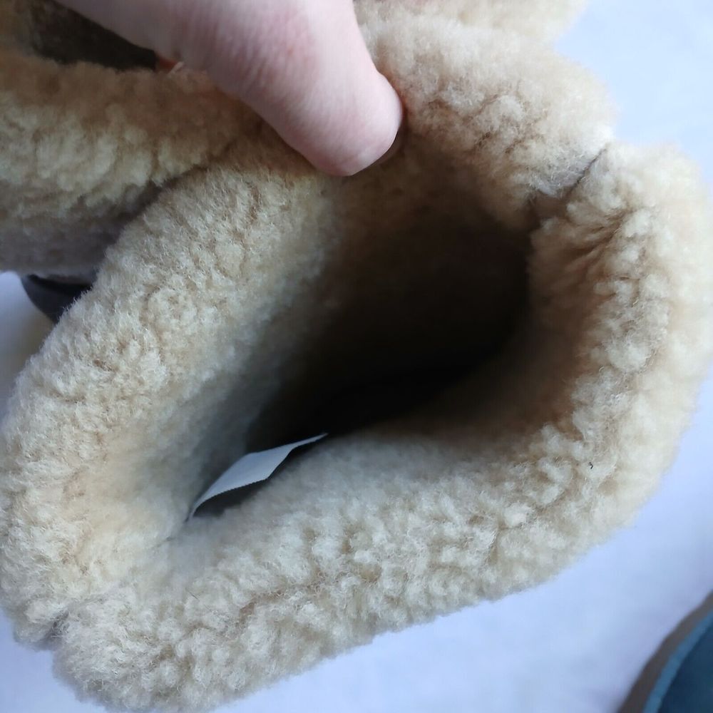 Vintage Hush Puppies Boots 6 Womens‎ Leather Fleece Lined Cozy Hippie USA Made - Picture 9 of 14